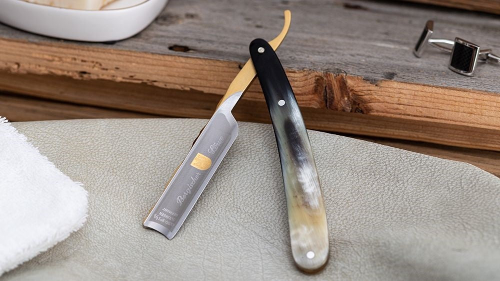 Straight Razor Bergischer Löwe Horn 5/8