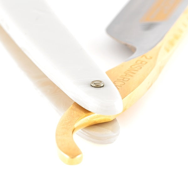 Straight Razor Bismarck Pearl White 6/8