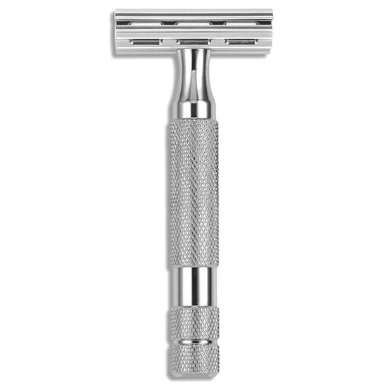 6C Safety Razor - White Chrome