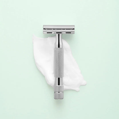 6C Safety Razor - White Chrome