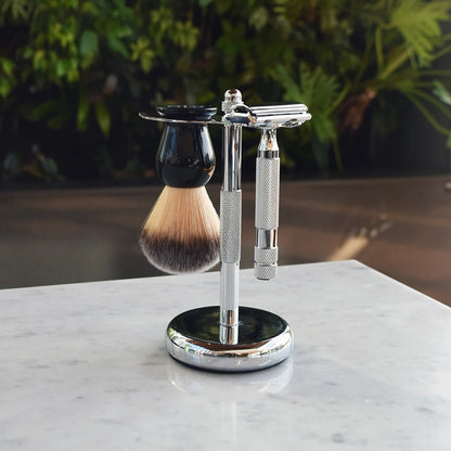Shave Stand - White Chrome
